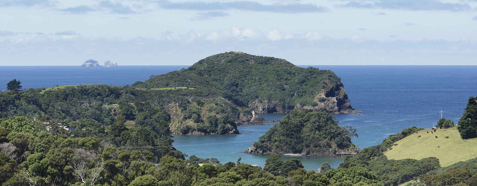 nz12-02-16_059-p.jpg - Tutukaka Harbour et Kokutowhao Island - au fond Poor Knights Islands Whangarei District Ngunguru Road